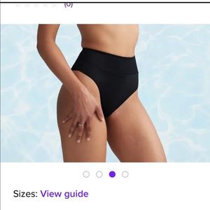 MeUndies Black High cut High Waisted Bikini Bottoms